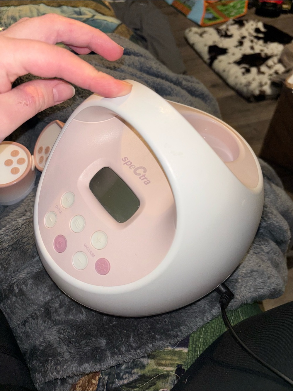 Spectra Electric Breast Pump - White & Pale Pink